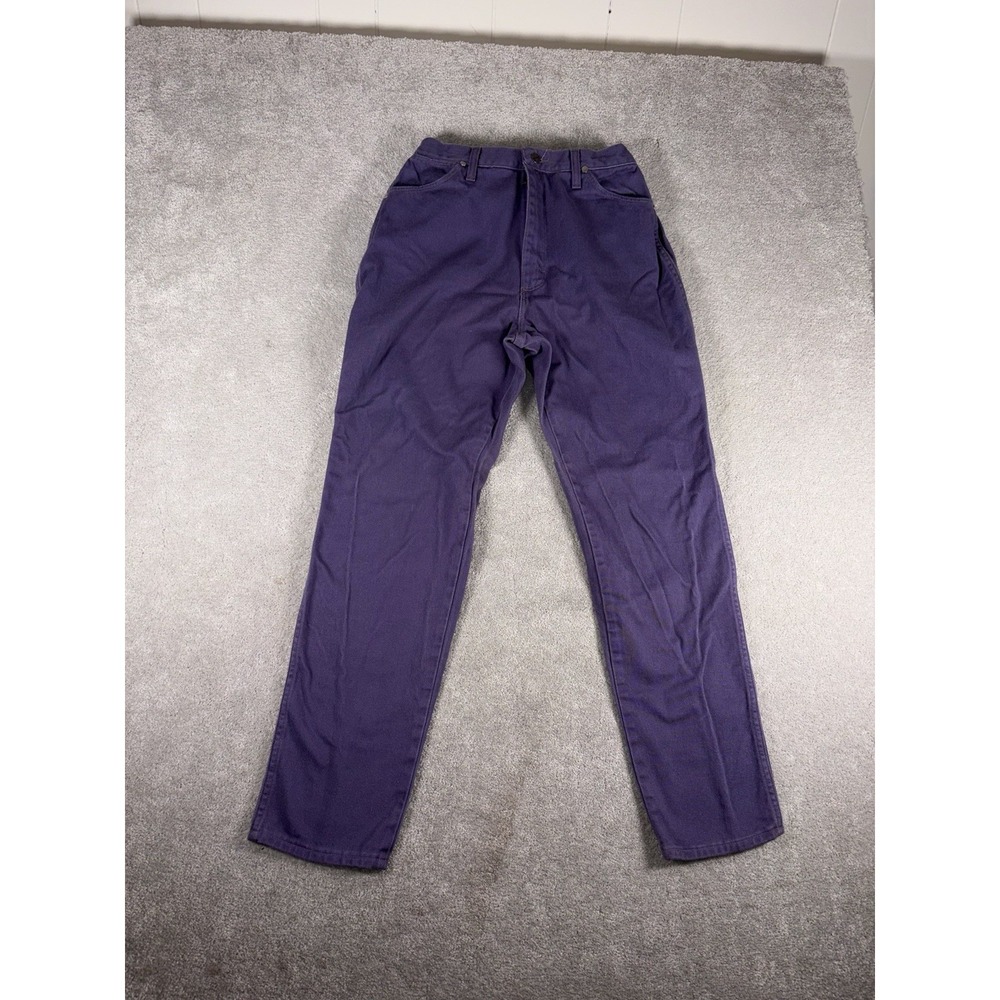 VTG Women's 90s Purple Wash Denim Wrangler Jeans 13/14x34(38x34) Cowgirl Cut USA